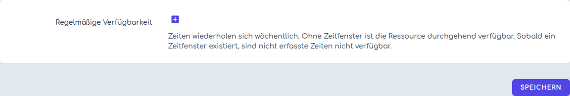 Ausgangszustand ohne Zeitfenster und mit Hinweis auf durchgehende Verfügbarkeit